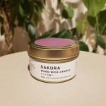 実際に購入したスタンダード プロダクツのサクラの香りの木芯キャンドル（ウッドウィックキャンドル）