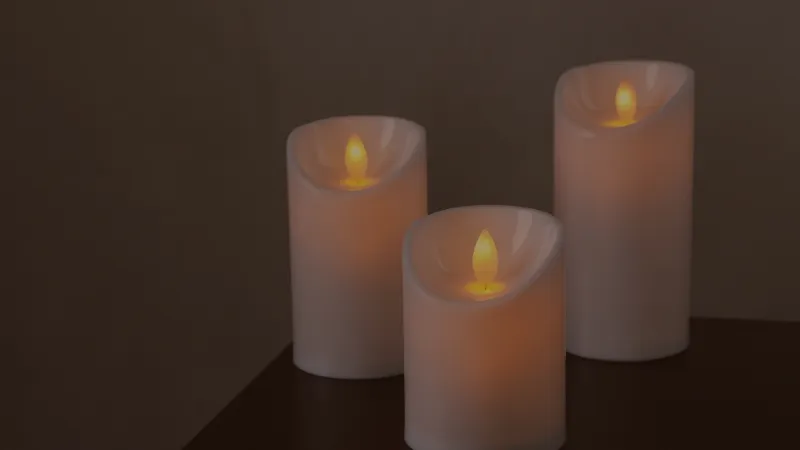 防水仕様のLEDキャンドル
